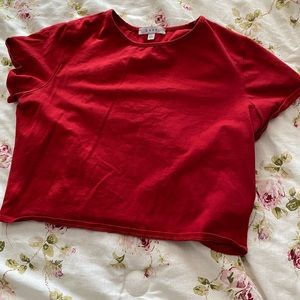Red crop top